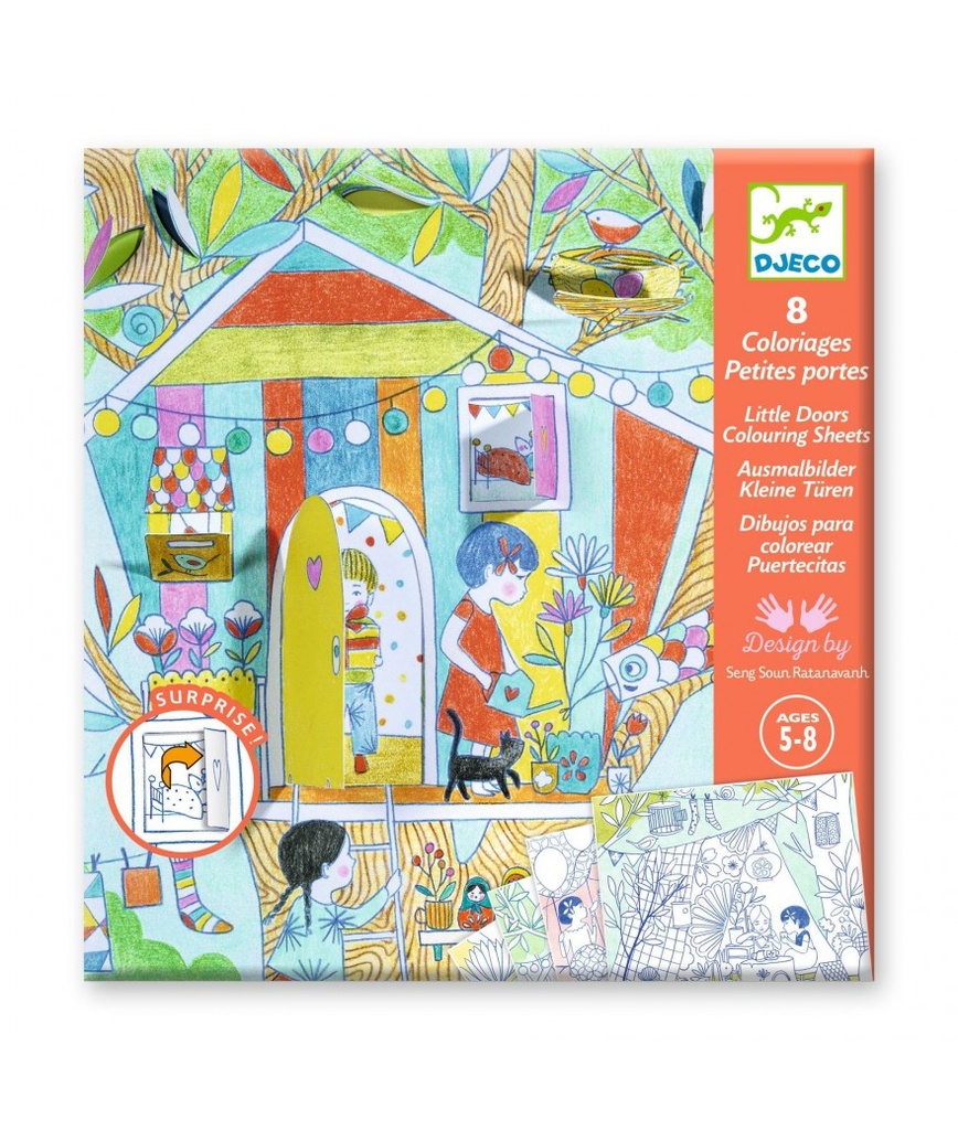 Coloriage Petites portes - Les cabanes de Nina