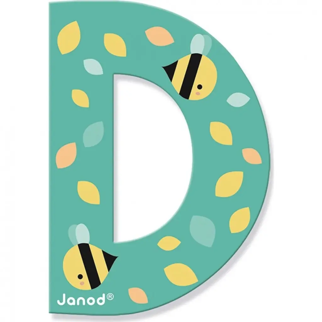 Lettre en bois D Pure