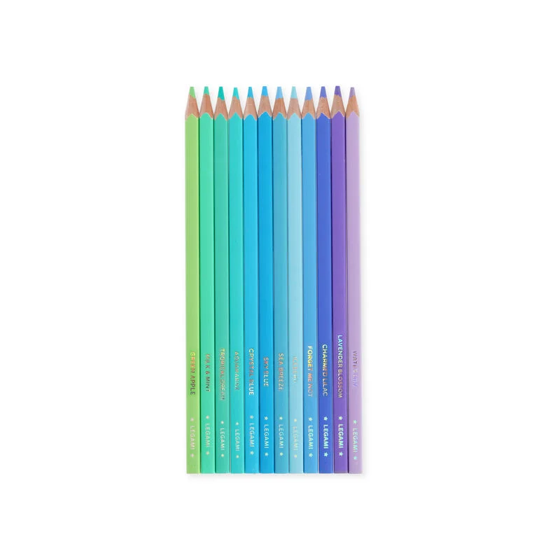 Set de 12 Crayons de couleur Ocean palette Legami