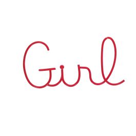 Mot en métal suspendre Girl rouge