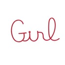 Mot en métal suspendre Girl rouge