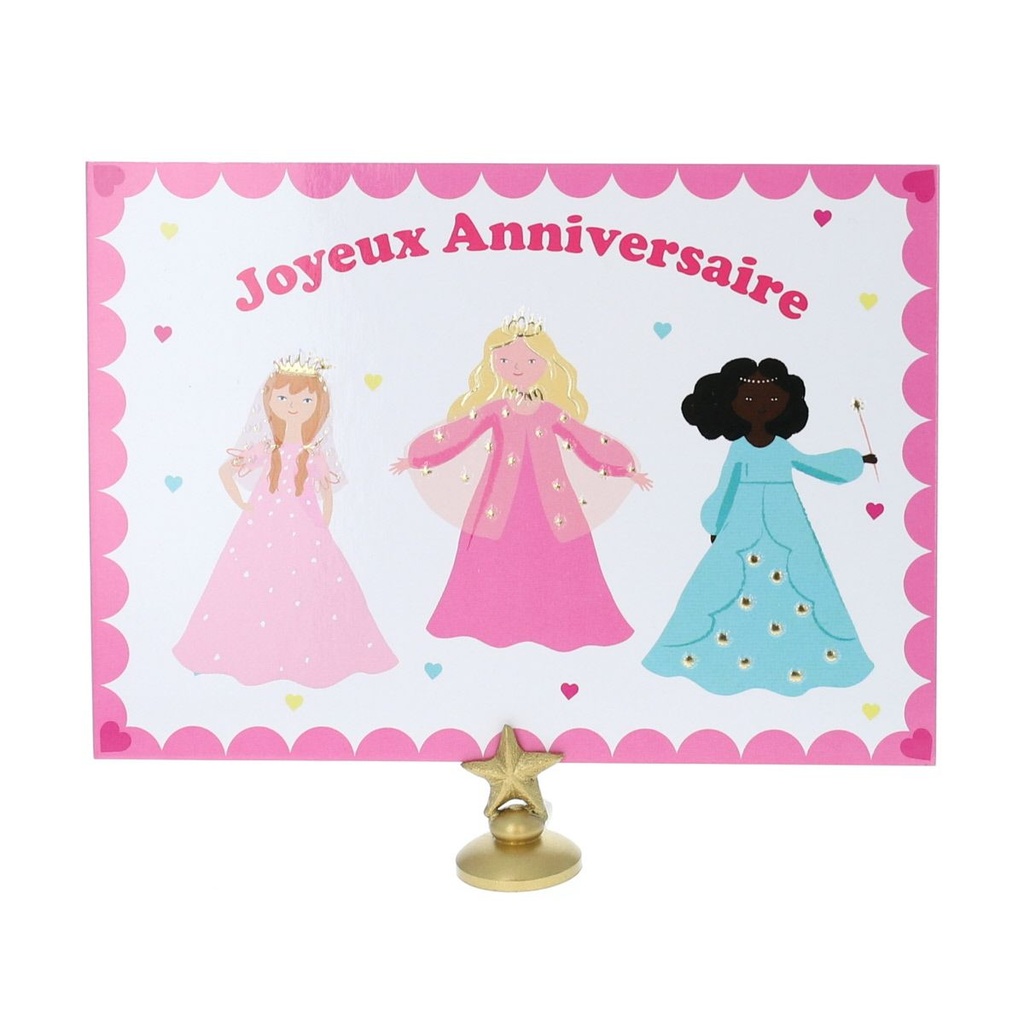 Carte Joyeux Anniversaire Princesses