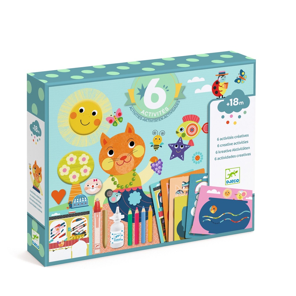 Coffret 6 activités créatives Le chat et ses amis 