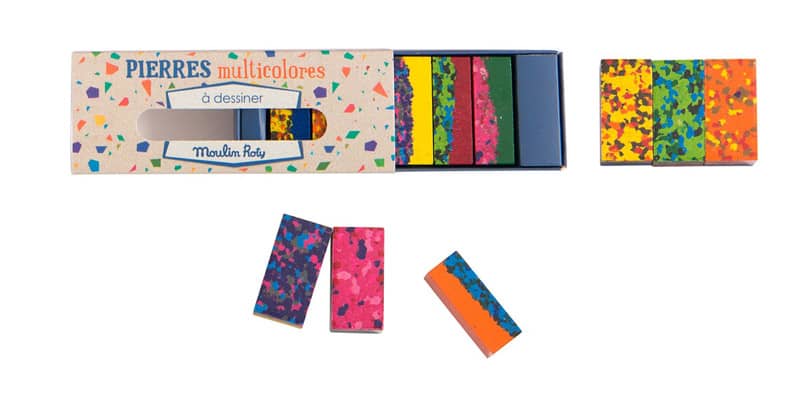 6 Pierres multicolores (cire) Moulin Roty