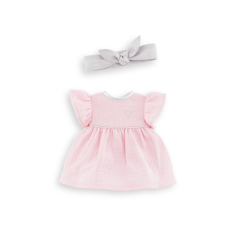 Robe Rose et bandeau Corolle