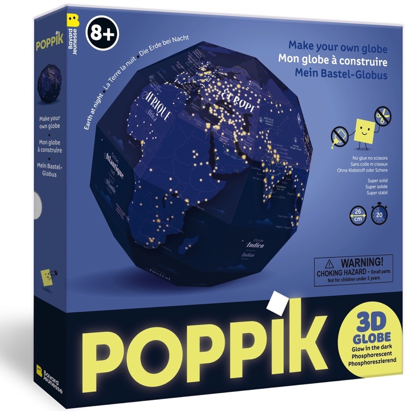 Globe 3D phosphorescent Poppik