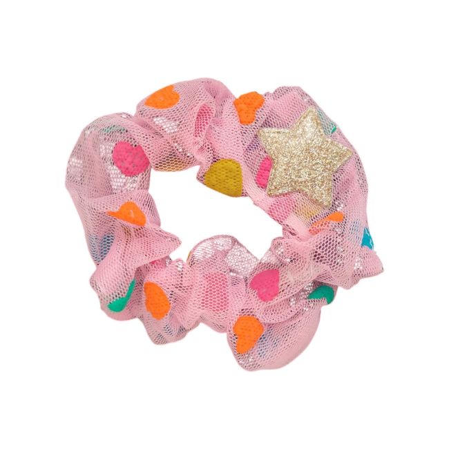 [LE-2097] Chouchou Tulle Multicoeur
