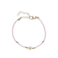 [LE-5463] Bracelet Rose Perle Coeur