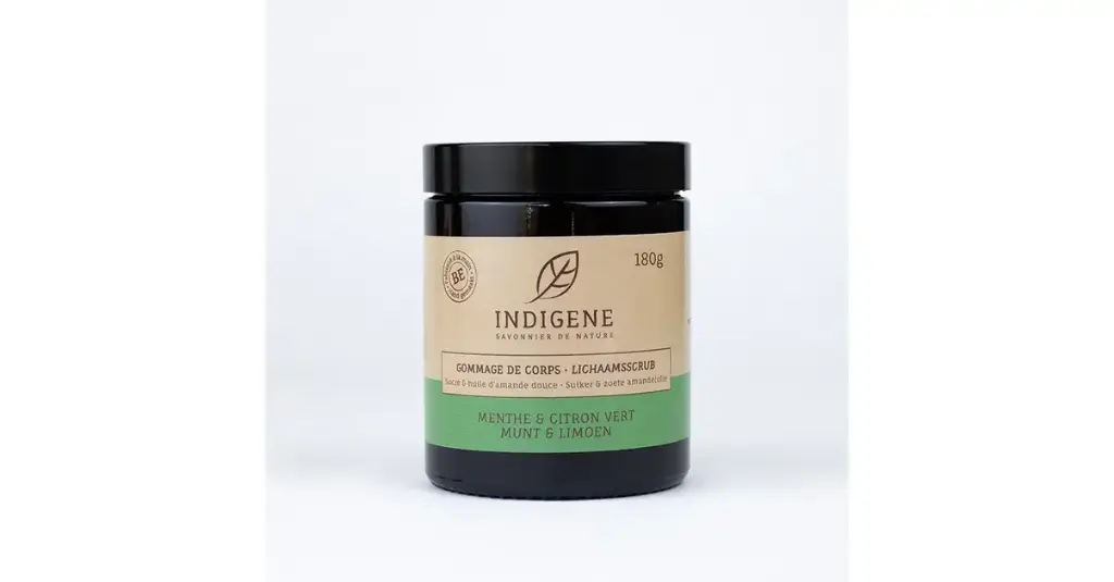 Gommage de corps menthe et citron vert (180g) - Indigène
