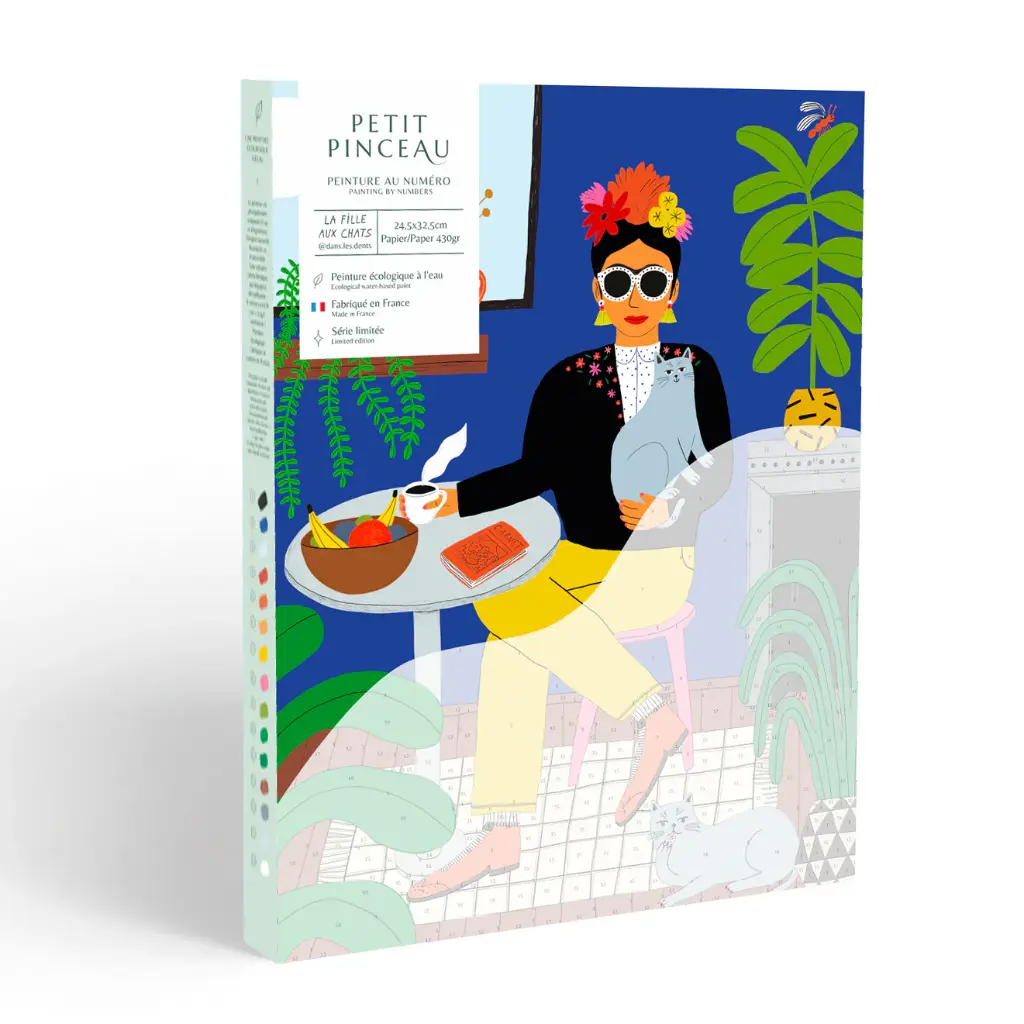 Kit de Peinture au Numéro La fille aux chats