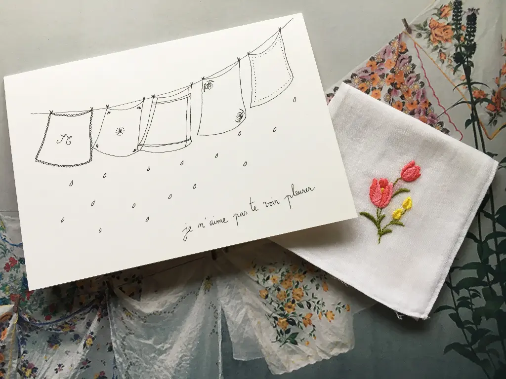 Carte Papillonnage Mouchoir (avec mouchoir)