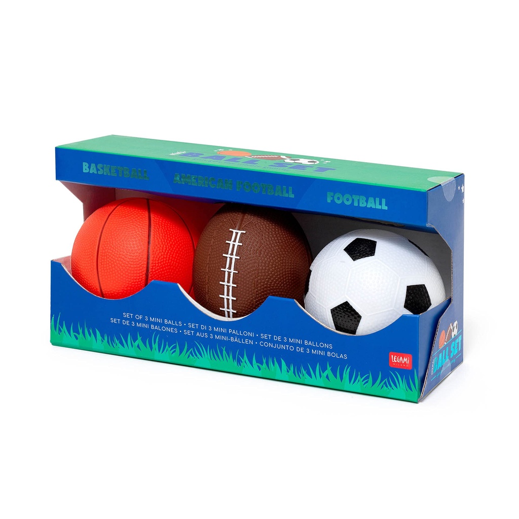 Mini Ball Set Basket Foot & Foot américain Legami