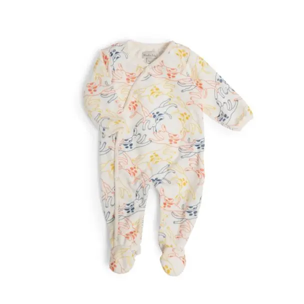 Pyjama 12m velours chiens multicolores Puce & Pilou