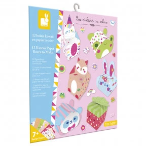 12 Boîtes Kawaii en papier à créer Janod   