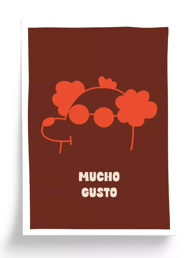 Affiche Mucho Gusto Taxi Brousse A4 