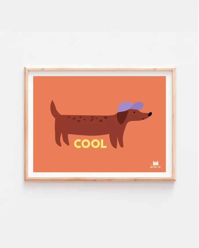 Affiche A3 Cool Chien Ma Petite vie