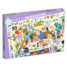 La Fête d'Anniversaire Puzzle Observation Djeco