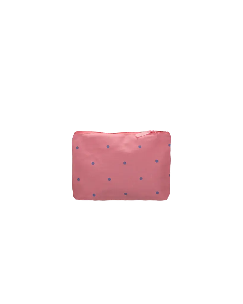 [KA-4422] Trousse de toilette Pointillés Rose & Bleuet