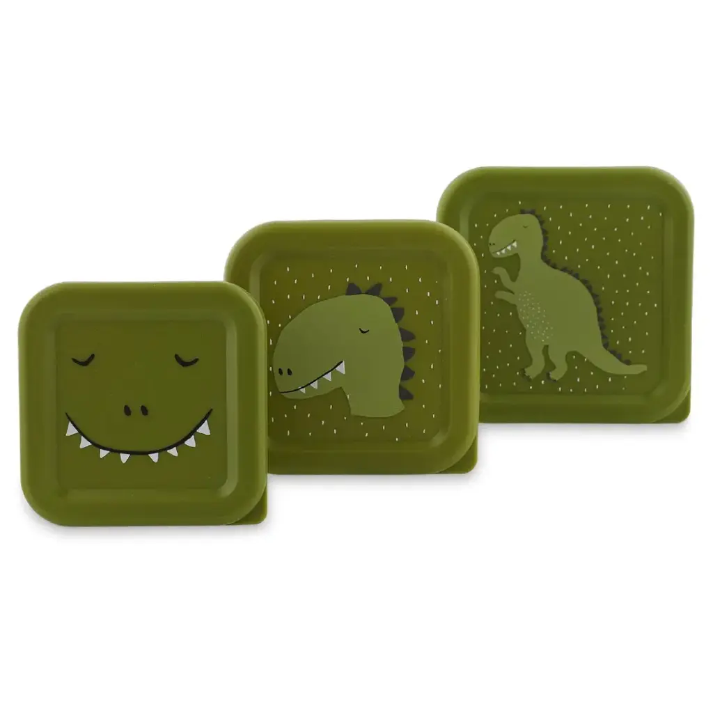 Boites à goûter à clip 3pcs - Mr. Dino