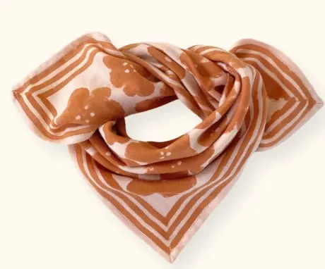 Small Foulard Manika Flora Bold Orange Apaches Collections