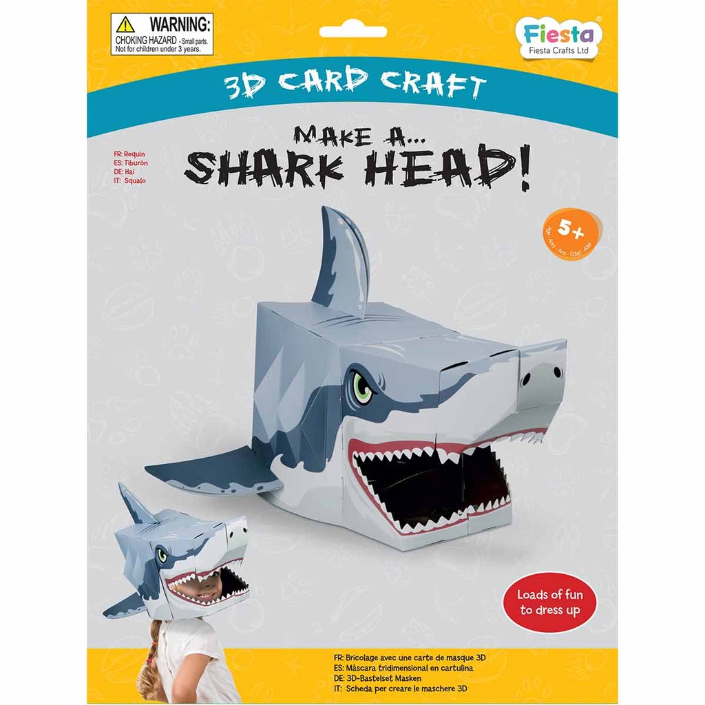 Shark 3D Mask Card Craft