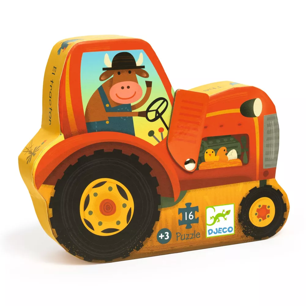 [DJ-2756] Puzzle silhouette Tracteur Djeco