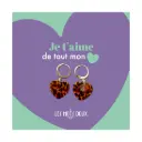 Boucles d'oreilles Coeurs Acétate Ecailles de tortue Les Mots Doux