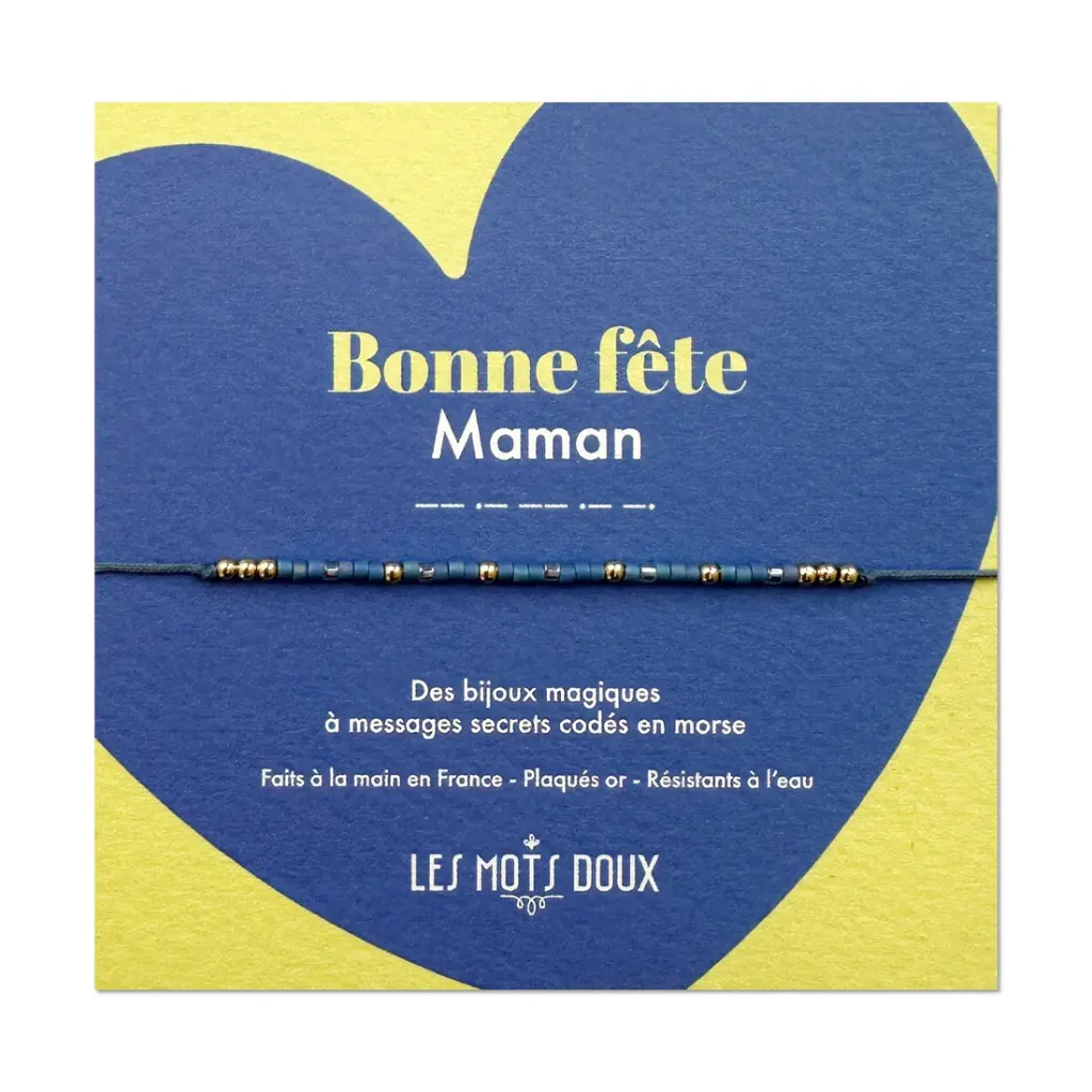 Bracelet Code Morse Bonne fête Maman Les Mots Doux