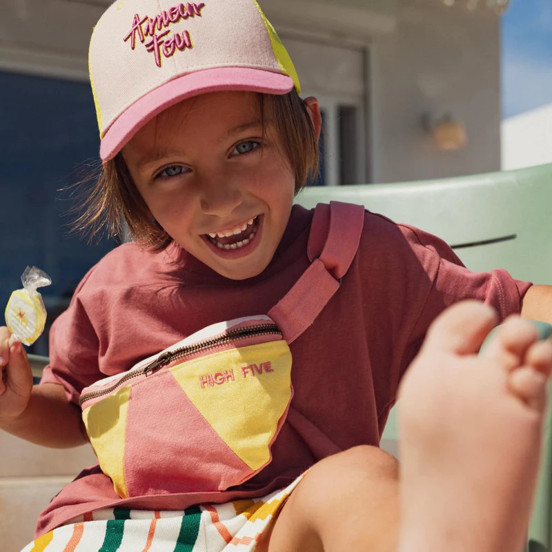 Banane toile High Five Jaune & Rose Enfant Chamaye