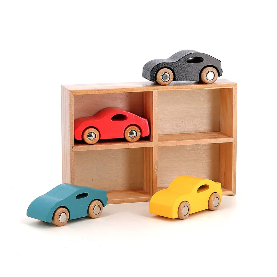 Coffret de 4 voitures en bois Vilac