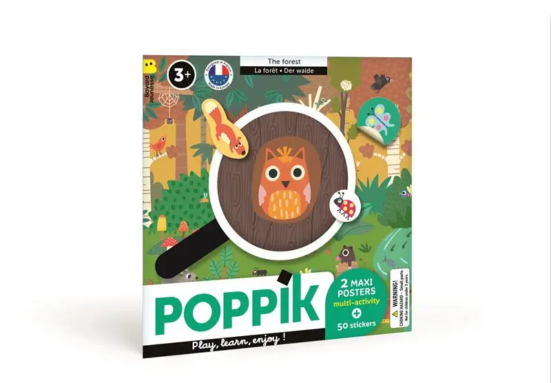 2 Maxi Posters Multi-activity & 50 stickers La forêt