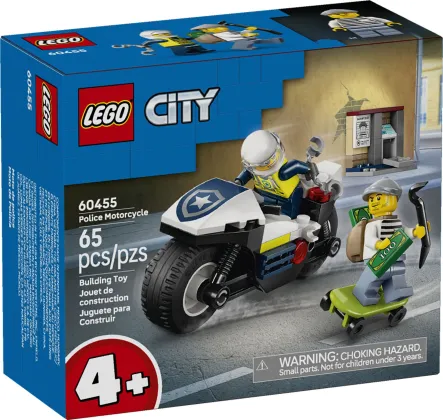 La course-poursuite en moto de police Lego City