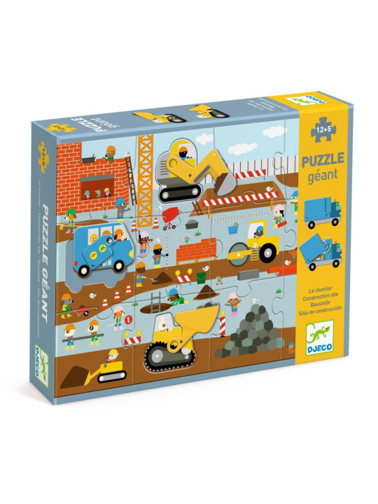 [DJ-1674] Puzzle géant Le chantier 12 pcs Djeco