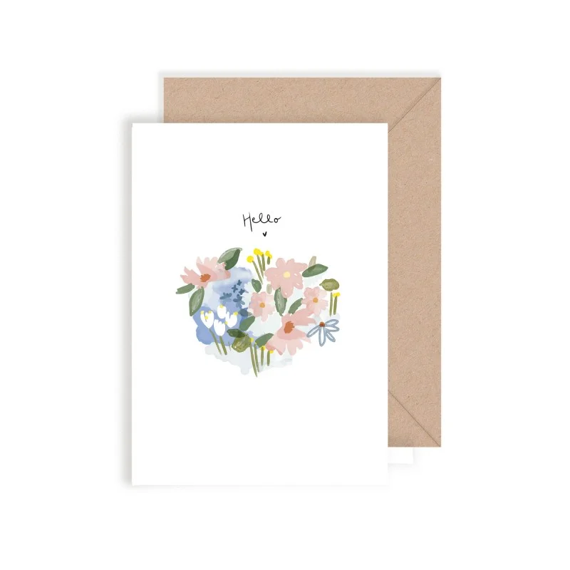 Carte Double Hello, petit jardin fleuri - My Lovely Thing