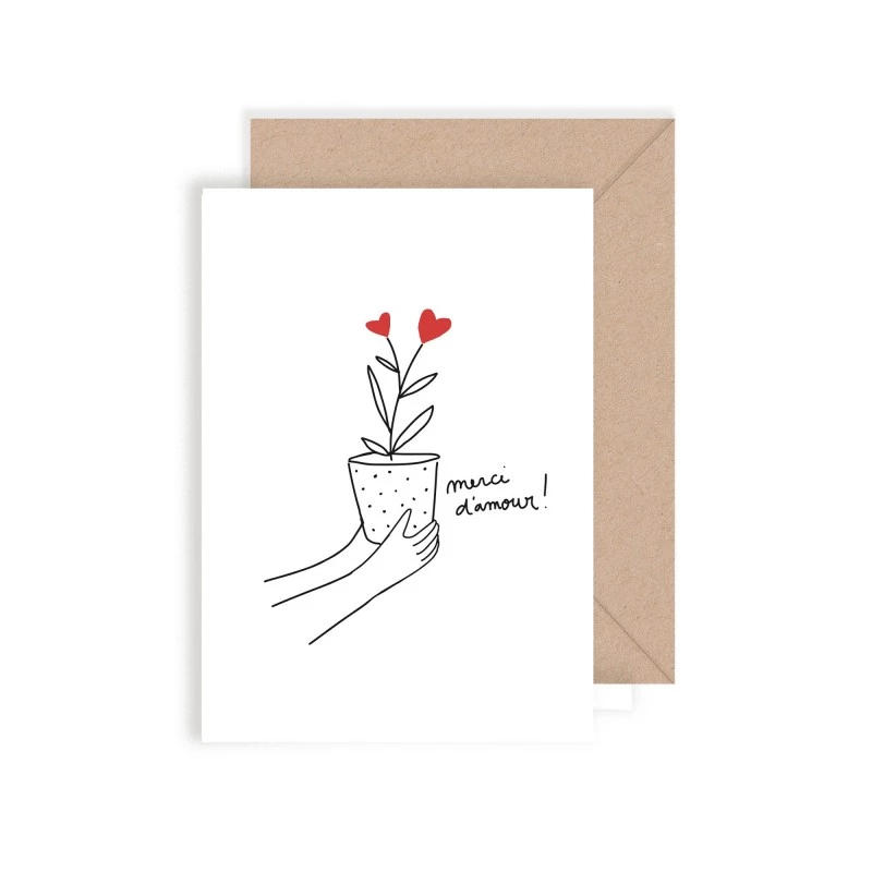 Carte Double Merci d'Amour - My Lovely Thing