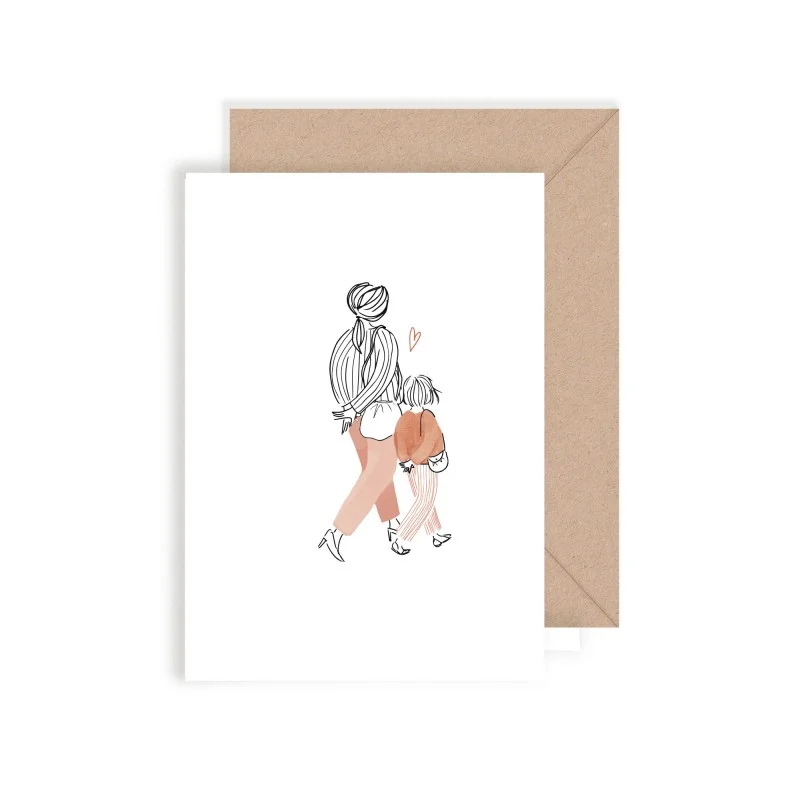 Carte Double Pretty Girls - La douceur du lien - My Lovely thing