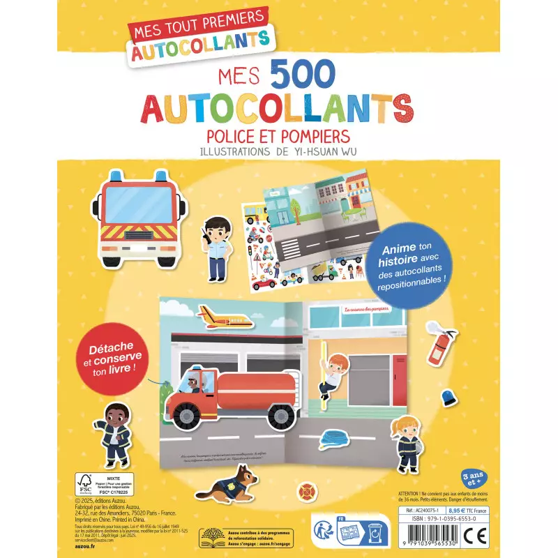 Mes 500 autocollants Police et Pompiers