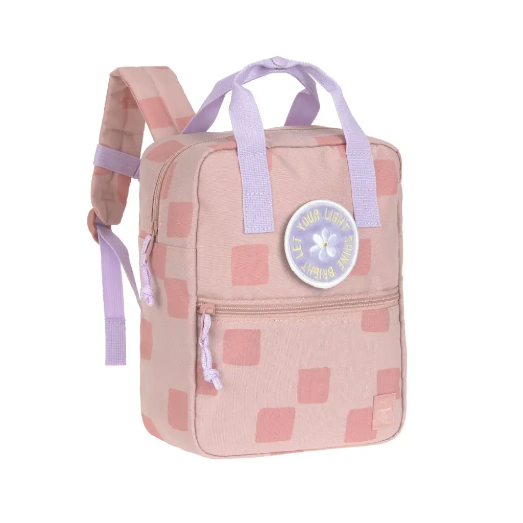 [LA-3318] Mini Sac à dos carré Pattern Party rose