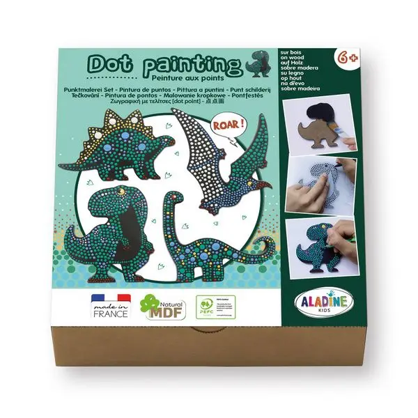 Peinture aux points Dinosaures Aladine