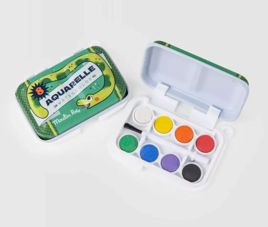 Mini palette aquarelle vert Moulin Roty