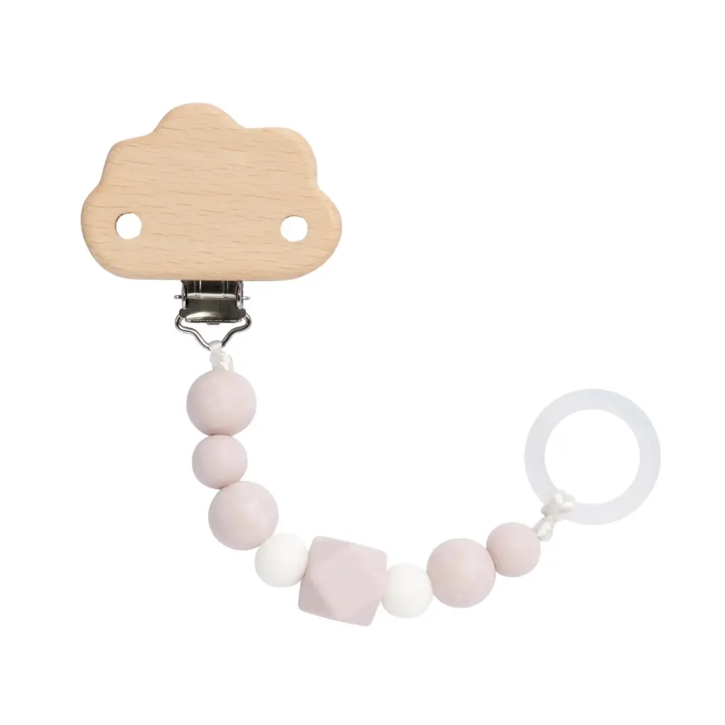 Attache Tétine Bois Silicone Little Universe