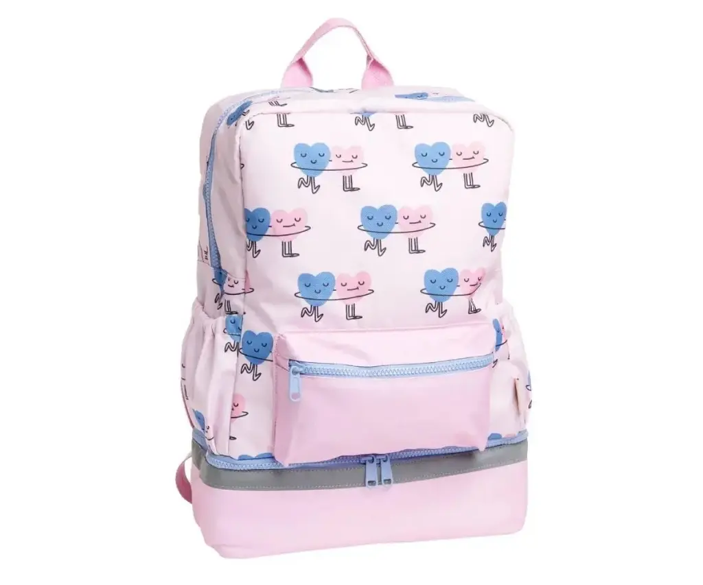 [CO-4512] Sac à dos Cartable A4 Compartiment isotherme Dancing Hearts