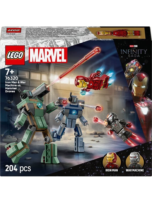 Iron Man et War Machine contre les drones de Hammer Lego