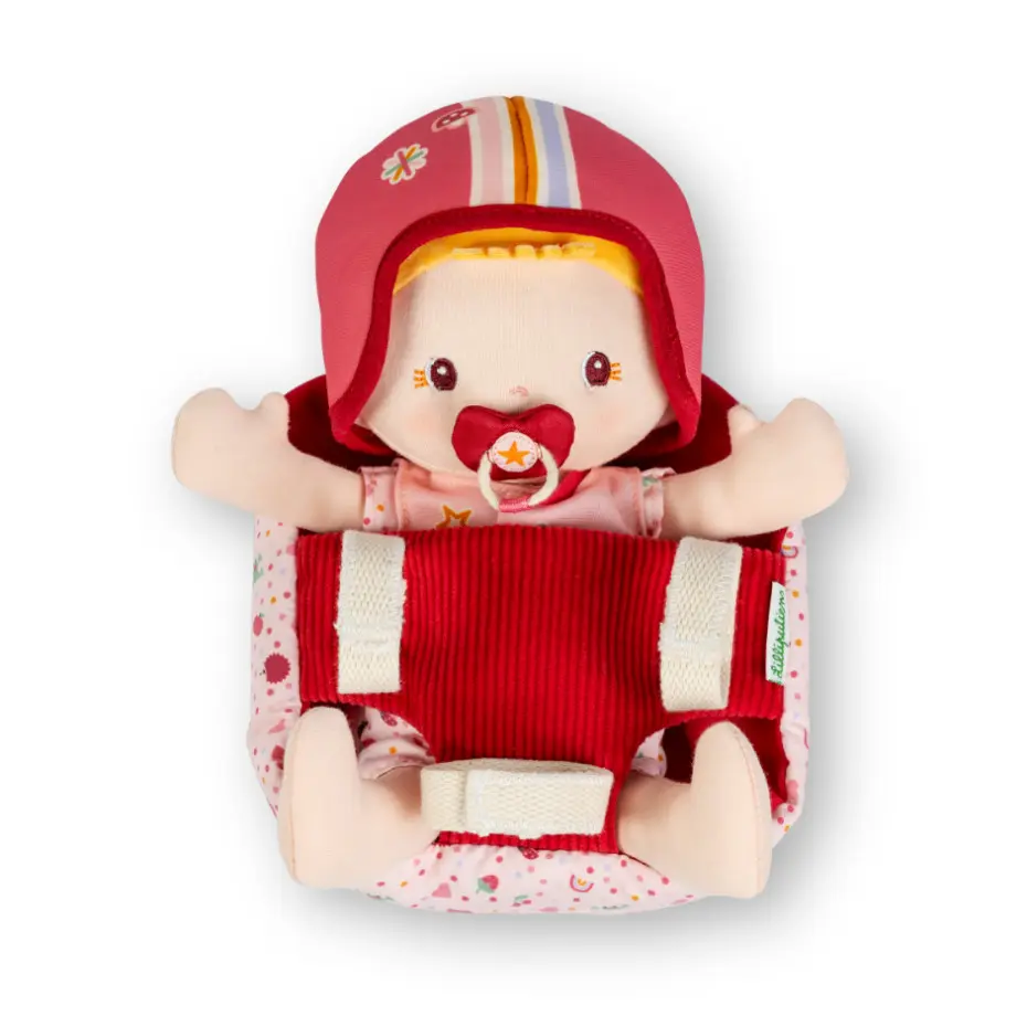 Poupée en tissu et siège vélo Lena 