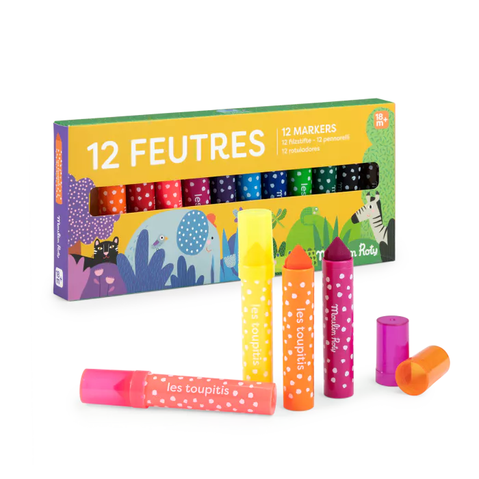 12 Gros Feutres pointes Côniquess Les Toupitis