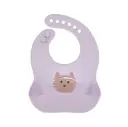 Bavoir en silicone Tiny Team, Chat Lässig