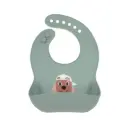 Bavoir en silicone Tiny Team, Chien Lässig
