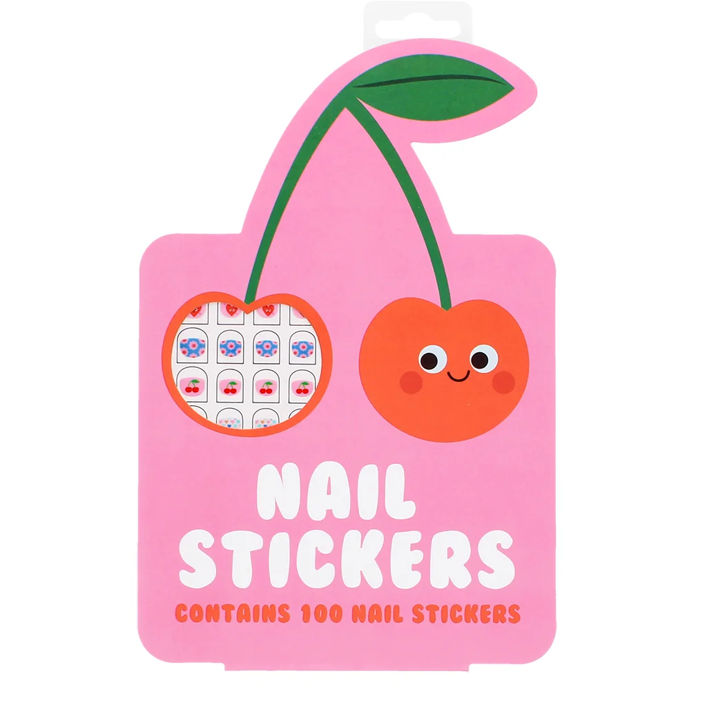 [RE-8410] Autocollants pour ongles enfant (lot de 100) - Cerise