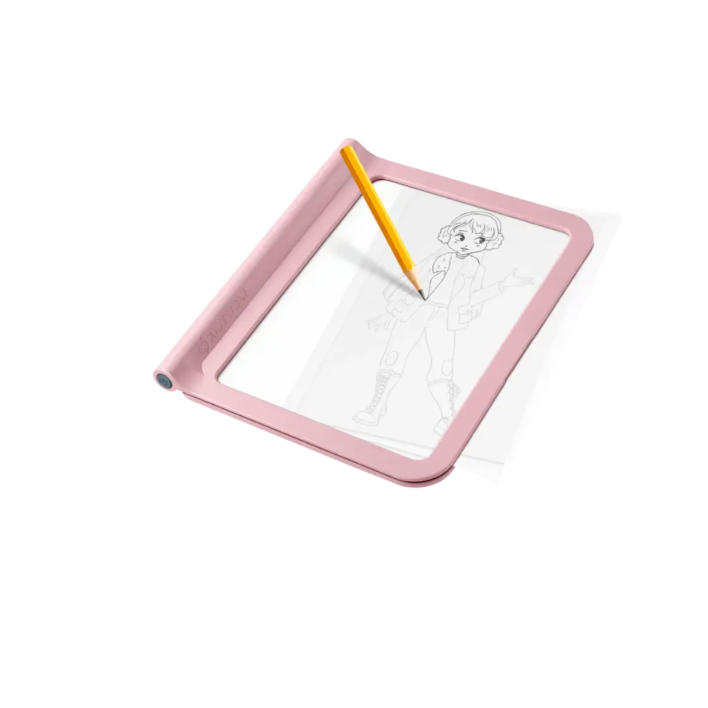 Kidydraw Table lumineuse nomade Let's draw fashion