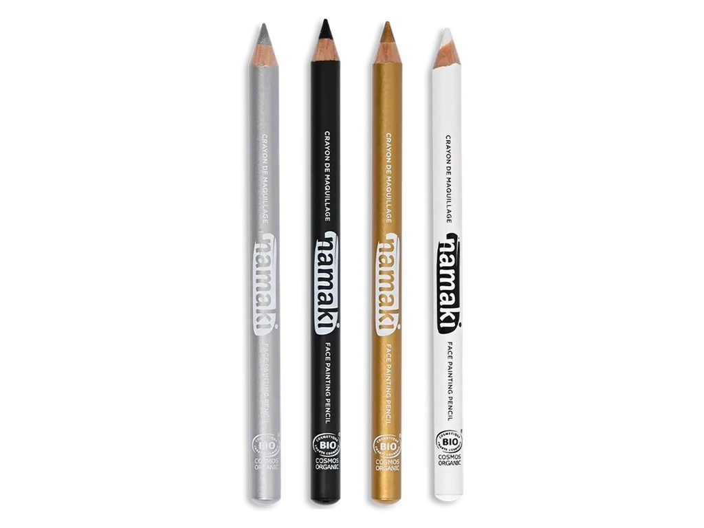 Crayons de maquillage Argent Noir Doré Blanc Namaki